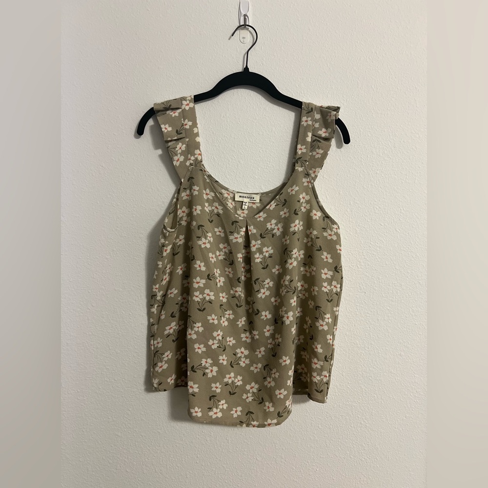 Monteau | Floral Sleeveless Blouse